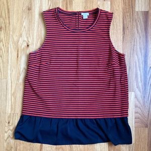J. Crew Peplum Sleeveless Top